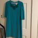 Kate Spade Dresses | Kate Spade 34 Sleeve Jeweled Turquoise Dress | Color: Blue | Size: 2