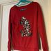Disney Tops | Adorable Red & Sequin Disney Parks Official Top | Color: Red/Silver | Size: M