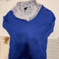 J. Crew Tops | J Crew Button Down And V Neck Sweater Set | Color: Blue/White | Size: Xs