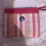 American Eagle Outfitters Bags | Adorable Cute Kawaii Pink Striped Trifold Wallet | Color: Pink | Size: Os