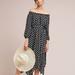 Anthropologie Dresses | Anthro Maeve Dotted Off-The-Shoulder Dress M | Color: Black/White | Size: 10