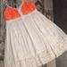 Free People Dresses | Fp Summer Dress | Color: Orange/White | Size: Sp