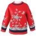 Gucci Sweaters | Gucci Red Viscose Jersey Embroidered Sweater S | Color: Red/Silver | Size: S