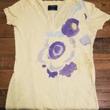 American Eagle Outfitters Tops | American Eagle Tee | Color: Purple/Yellow | Size: S