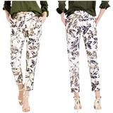 J. Crew Pants & Jumpsuits | J. Crew Garden Pant Gold Foil Leaf Print Size 0 | Color: Gold | Size: 0