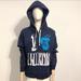 American Eagle Outfitters Tops | Aeo American Eagle Nyc Hoodie Sweatshirt Brooklyn | Color: Blue/White | Size: L