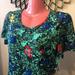 Lularoe Dresses | Lularoe | Amelia Floral Dress New With Tags Size M | Color: Black/Green | Size: M