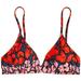 J. Crew Swim | J. Crew Floral Tropical French Triangle Bikini Top | Color: Pink/Red | Size: 00