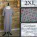 Lularoe Dresses | Lularoe Julia Dress Wm Sz 2x Msrp $45 For $20 Bnwt | Color: Gray/Red | Size: 2x