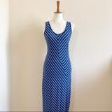 Athleta Dresses | Athleta Stretchy Striped Maxi Dress | Color: Blue/White | Size: M