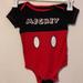 Disney One Pieces | Disney Baby Mickey Mouse One Piece Outfit Romper | Color: Black/Red | Size: 18mb