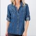 Anthropologie Tops | Anthropologie Cloth & Stone Chambray Shirt | Color: Blue | Size: M