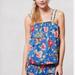 Anthropologie Tops | Anthropogie Lilis Closet Floral Tank Top | Color: Blue | Size: S