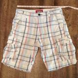 Levi's Shorts | 33 Levi's Plaid Cotton Shorts Cargo | Color: Blue/White | Size: 33