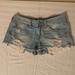 American Eagle Outfitters Shorts | American Eagle Outfitters Blue Jean Shorts 4 Lace | Color: Blue | Size: 4