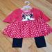 Disney Matching Sets | Euc Disney Minnie Girl's 2t Outfit | Color: Black/Red | Size: 2tg