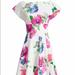 Kate Spade Dresses | Kate Spade Blooms Fit And Flare Boat Neck Dress | Color: Pink/White | Size: 4