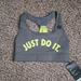 Nike Tops | Nike Sports Bra, Size Xs | Color: Gray/Yellow | Size: Xs