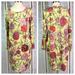 Lularoe Dresses | Lularoe Debbie Rose Print | Color: Yellow | Size: Xl