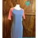 Lularoe Dresses | Lularoe Julia Dress Wm Sz L Msrp $45 For $20 Bnwt! | Color: Blue/Pink/Red | Size: L