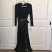 Lularoe Dresses | Bnwt Lularoe Elegant Deanne Black Gold Wrap Dress | Color: Black/Gold | Size: S
