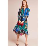 Anthropologie Dresses | Hp Anthropologie Floral Patchwork Shirtdress | Color: Blue/Green | Size: Various