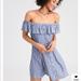 American Eagle Outfitters Dresses | American Eagle Off The Shoulder Striped Dress | Color: Blue/White | Size: S