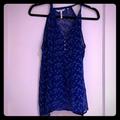 Anthropologie Tops | Anthro Deep Blue Sheer Top | Color: Blue | Size: M