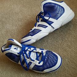 Adidas Shoes | Adidas Adipure Hi Ankle Basketball Shoes Men's 15 | Color: Blue/White | Size: 15