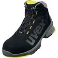 Uvex 1 Sicherheitsschuhe S2 SRC, Stiefel, Arbeitsschuhe für Herren, Schwarz/Lime, Größe 36