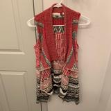 Anthropologie Sweaters | Anthropologie Sleeveless Cardigan | Color: Gray/Red | Size: S