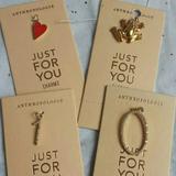Anthropologie Jewelry | Anthropologie Charm For Necklaces Nwt | Color: Gold/Red | Size: Various
