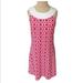 Athleta Dresses | Athleta White & Pink Built In Bra Dress | Color: Pink/White | Size: Xs