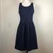 J. Crew Dresses | J. Crew Navy Blue Pleated Flare Dress Size 4 | Color: Blue | Size: 4