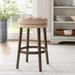 Red Barrel Studio® Shearson Swivel Counter & Short Stool Wood/Upholstered in Brown/Gray | 25.5 H x 18.5 W x 18.5 D in | Wayfair