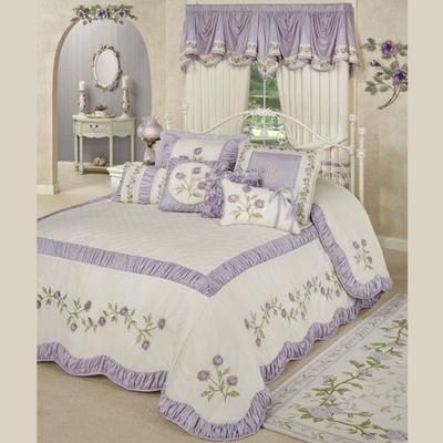 Lavender Rose Grande Bedspread, Queen, Lavender