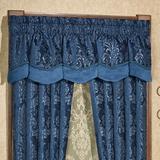 Camelot Scalloped Valance Navy 72 x 20, 72 x 20, Navy