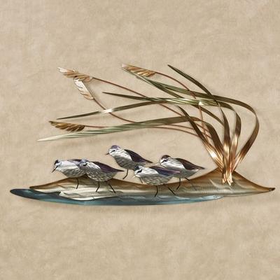 Beach Patrol Sandpiper Wall Sculpture Multi Metall...