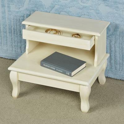 Cessilee Bed Steps , Whitewash