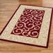 Regal Scroll Rectangle Rug, 8' x 11', Ruby