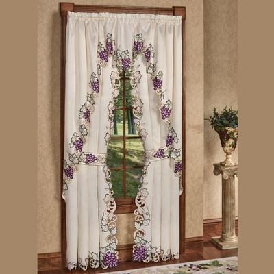 Cabernet Tailored Curtain Pair Light Cream, 84 x 96, Light Cream