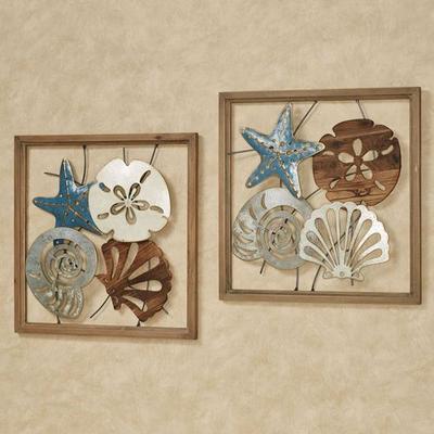 Coastal Medley Openwork Wall Art Multi Earth Set of Two, Set of Two, Multi Earth