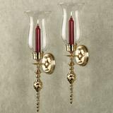 Daria Swirl Sconce Pair, Large, Satin Brass