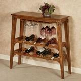 Vernazza Wine Rack Table Vintage Oak , Vintage Oak