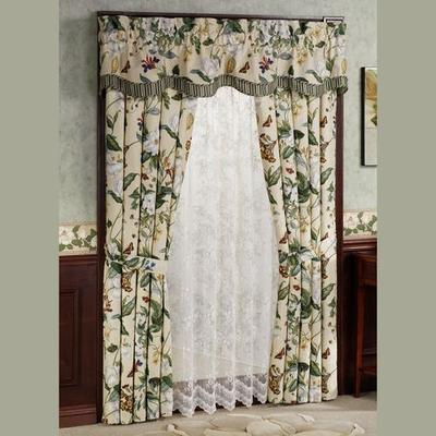Garden Images III Lined Curtain Pair Parchment, 84...
