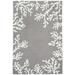 Coral Border Rectangle Rug, 2'6" x 4', Gray