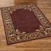 Florian Border Rectangle Rug Cordovan, 6'7" x 9'6", Cordovan