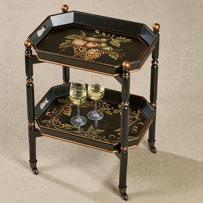 Noble Bounty Serving Cart Black , Black