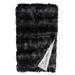 Lili Alessandra Rectangle Faux Fur Throw Faux Fur in Black | 42 W in | Wayfair LT10005B