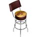 Trademark Global NBA Swivel 31" Bar Stool Upholstered/Metal in Gray/Yellow | 41.75 H x 20 W x 20 D in | Wayfair NBA1100-CC-C16